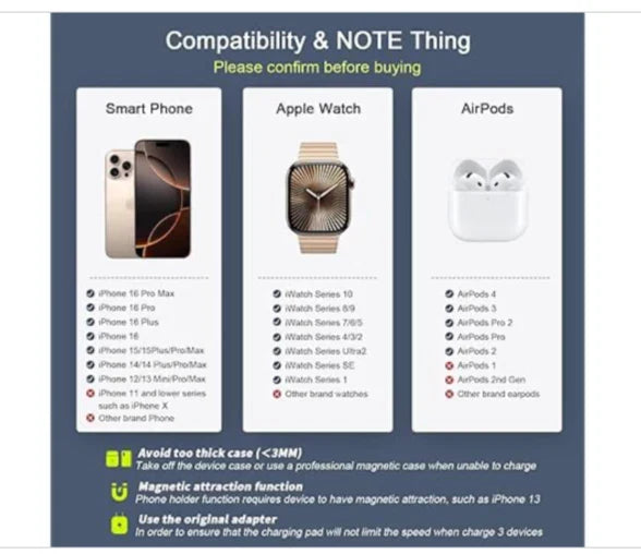 3 in 1 Wireless Charger